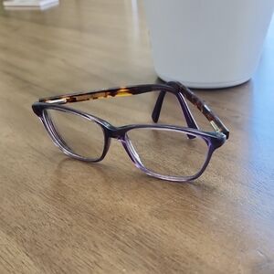 Tortoise Shell and Purple Glasses Christian Siriano